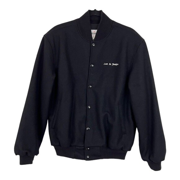 Vintage LP Designs Lost In Yonkers Movie Cast Crew Wool Jacket 1990s - Picture 1 of 5